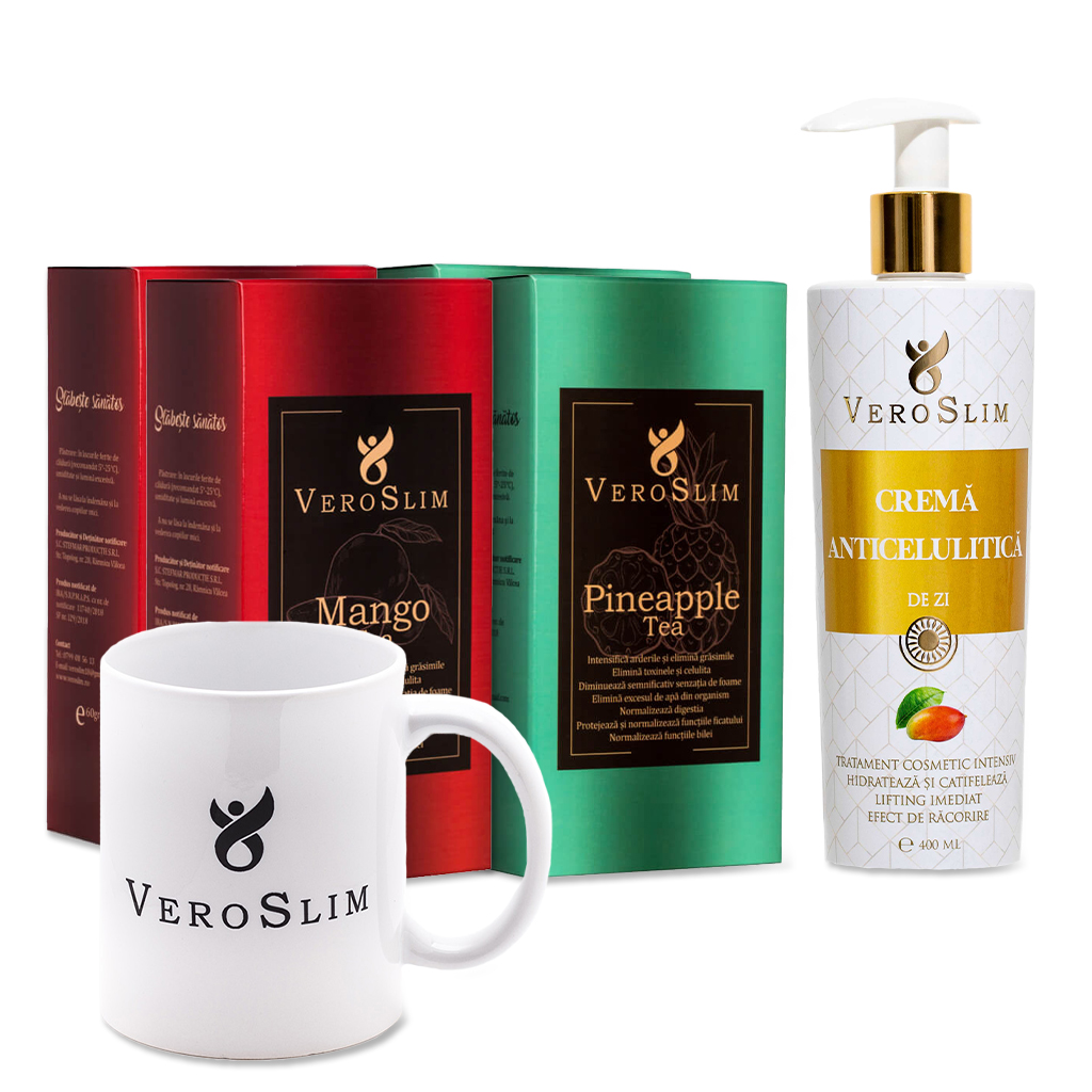 PACHET 4 CUTII CEAI + 1 CANA + CREMA 400ml